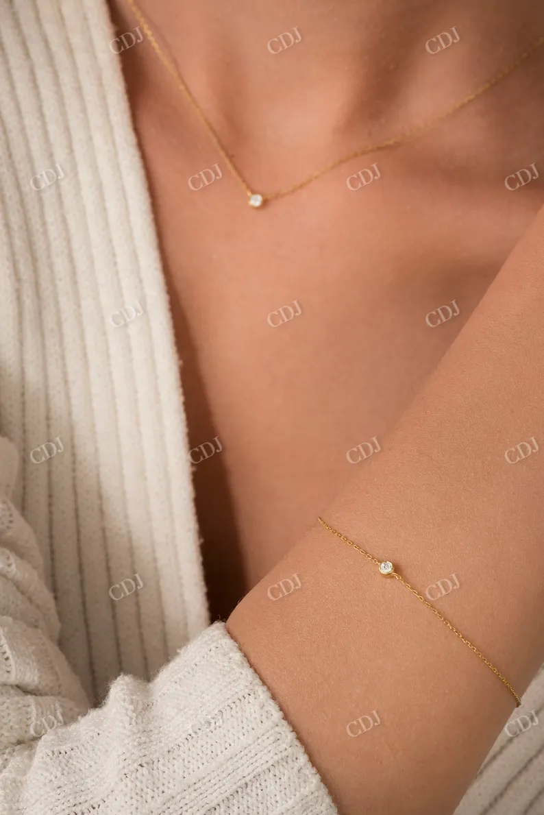0.03CTW Natural Diamond Dainty Bracelet