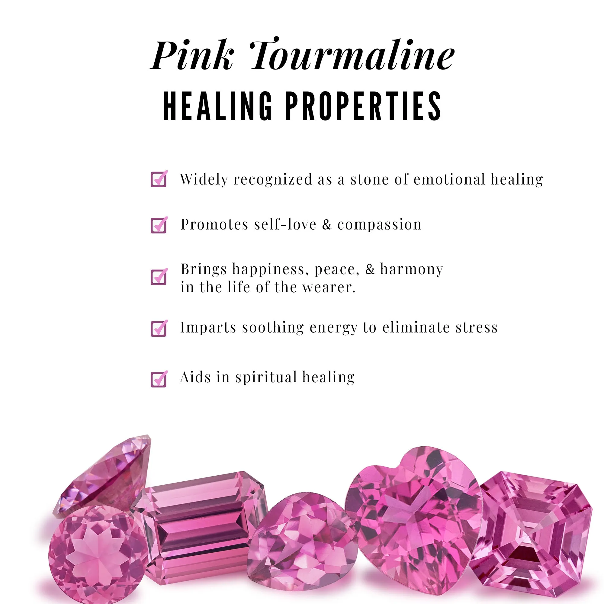 2 CT Asscher Pink Tourmaline Solitaire Engagement Ring with Moissanite