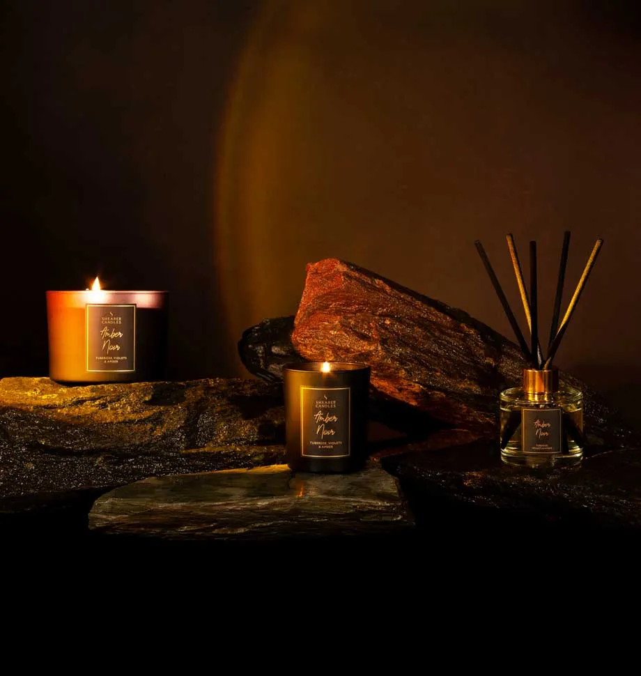 Amber Noir Large Tin Candle