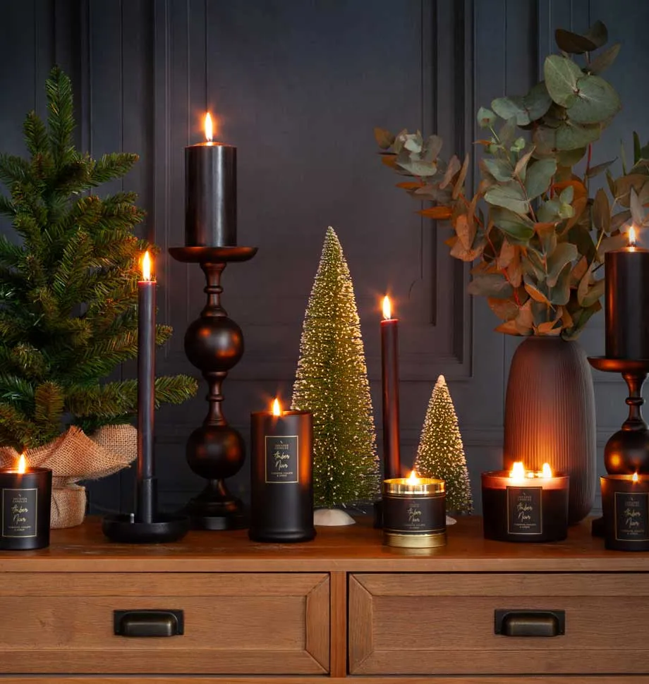 Amber Noir Large Tin Candle