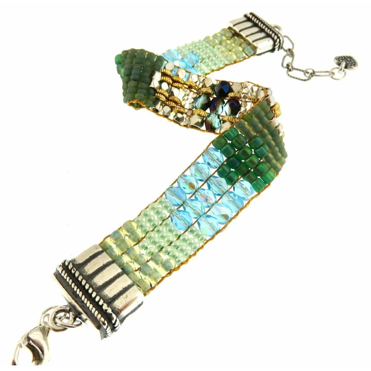 Chili Rose  "Blue Dreams Ombre " Tiffany  Bracelet by Adonnah Langer