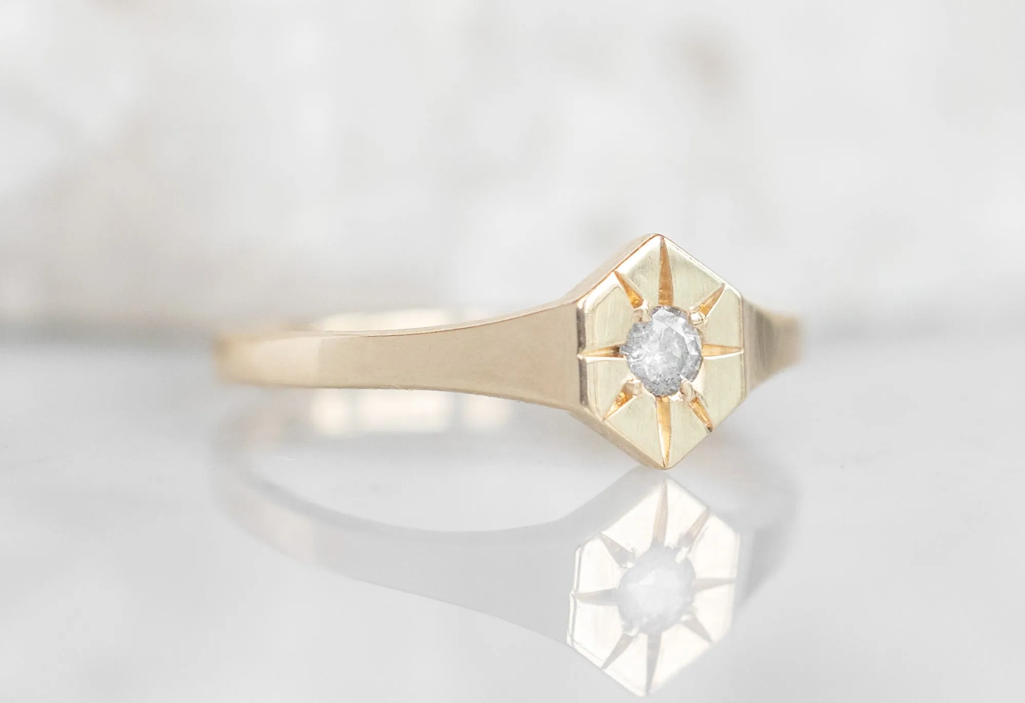 Custom Birthstone Signet Ring