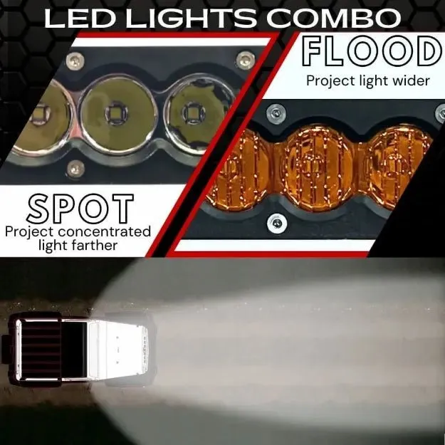 Extreme LED X6S Slim Amber/White LED Light Bar & Harness