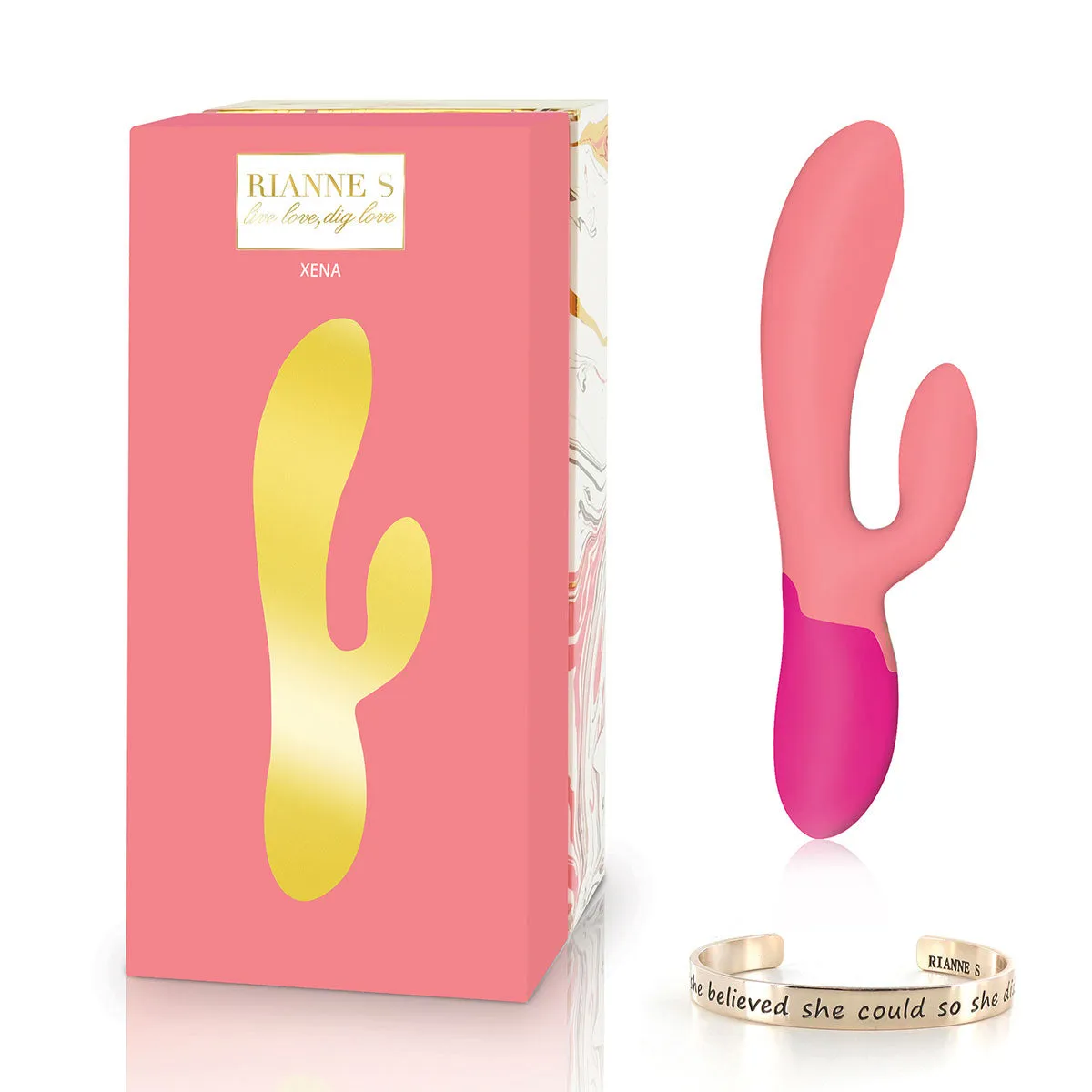 Rianne S Xena Vibrating Rabbit - Coral Sensation Edition