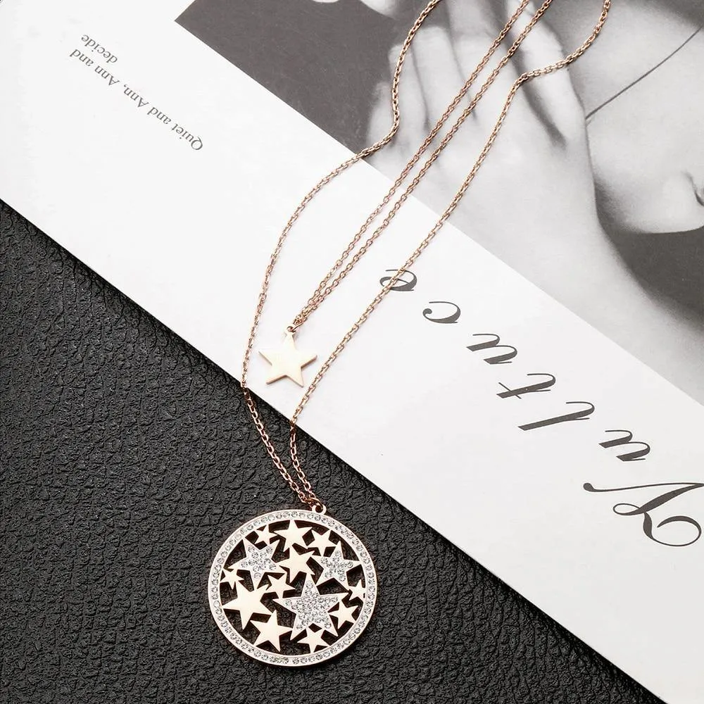 Tara Crystal Pendant chain Necklace