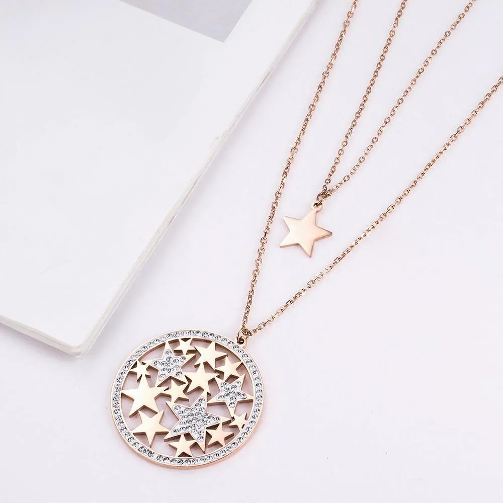 Tara Crystal Pendant chain Necklace